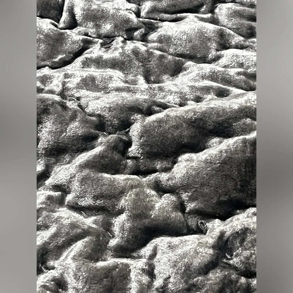 WORLD MARKET Velvet Quilted Shams Set in Charcoal Gray STANDARD SIZE